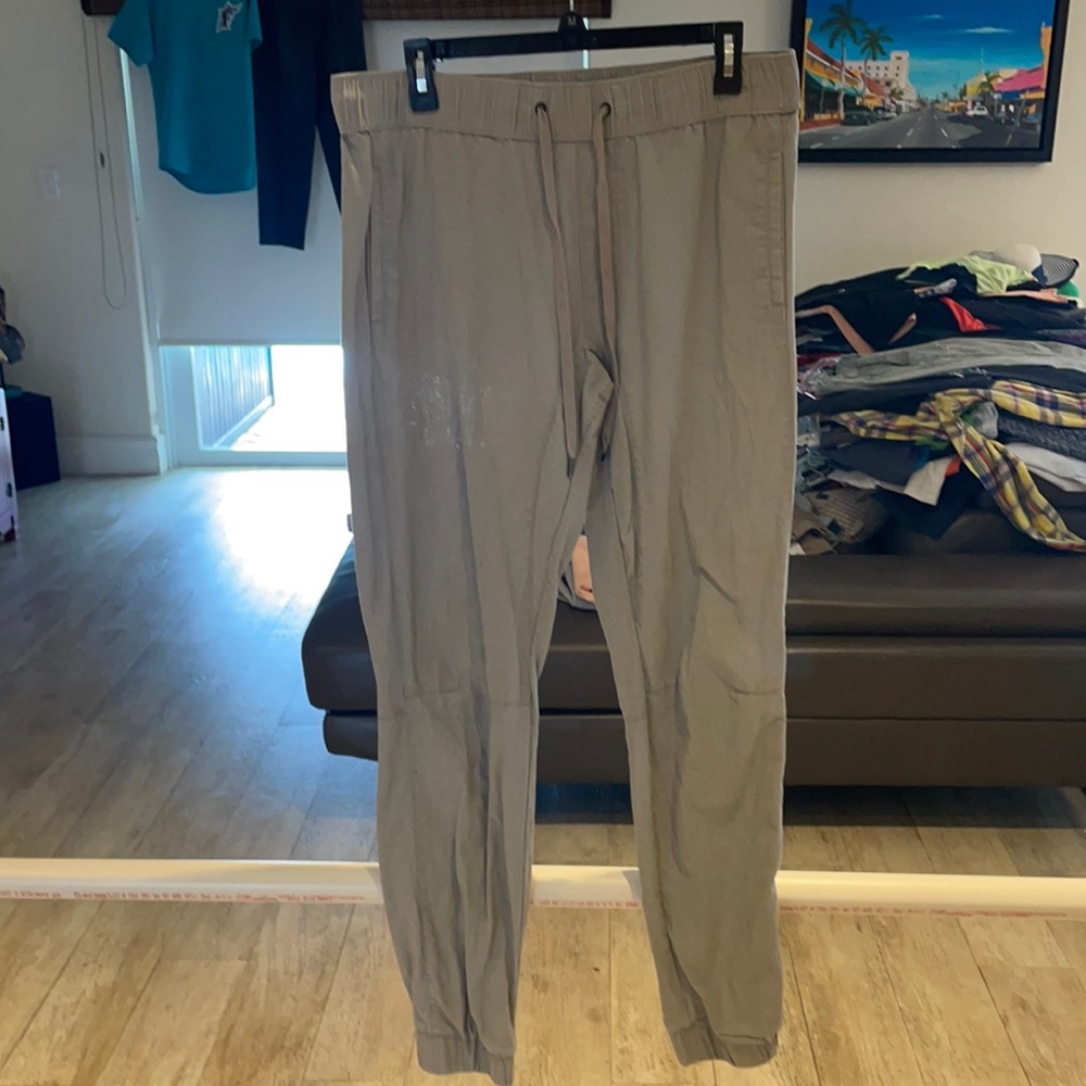 Massimo 55% Linen 45% Cotton Mens Medium Joggers